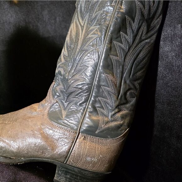 Justin Boots Gray Ostrich Mens 8.5 main image 8